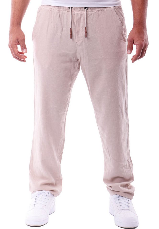 Reslad Leinenhose Reslad Herren Baumwollhose Leinenhose Optik Strandhose RS-3003 (1-tlg., Freizeithose) leichte Freizeithose im Leinen-Look mit Kordelzug von Reslad