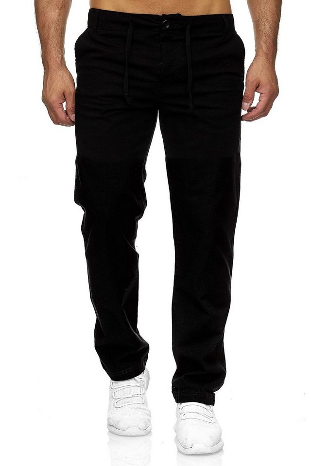 Reslad Leinenhose Reslad Herren bequeme Baumwollhose Leinenhose Optik Strandhose RS-3000 (1-tlg., Freizeithose) Strandhose im Leinen-Look mit Tunnelzug von Reslad