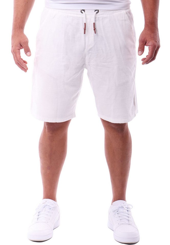 Reslad Leinenhose Reslad Kurze Hose Herren Baumwollhose Leinen-Shorts Strandhose RS-3004 (1-tlg., Freizeithose) leichte Freizeithose im Leinen-Look mit Kordelzug von Reslad