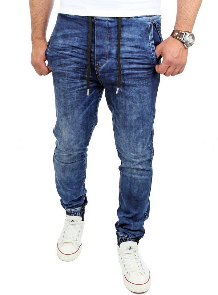 Reslad Stretch-Jeans Reslad Casual Style Jeans-Herren Slim Fit Jogging-Hose RS-2071 Stretch Jogging-Denim Slim Fit von Reslad