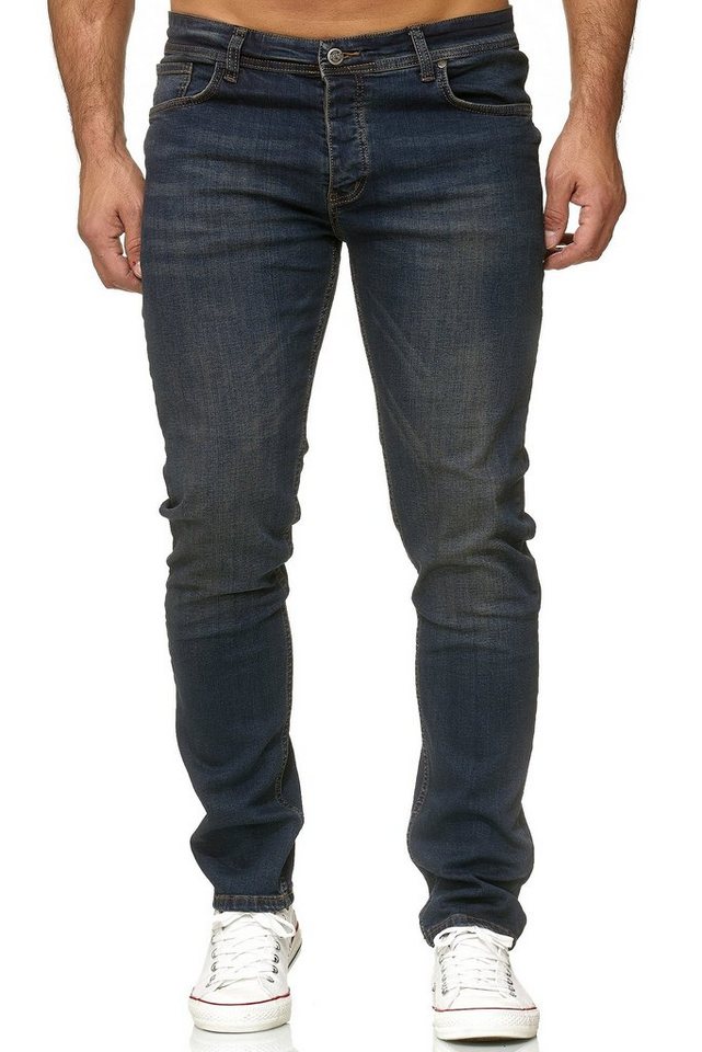 Reslad Stretch-Jeans Reslad Jeans Herren Slim Fit Basic Herren-Hose Jeanshose Männer Jeans Stretch Denim Jeans-Hose Slim Fit von Reslad