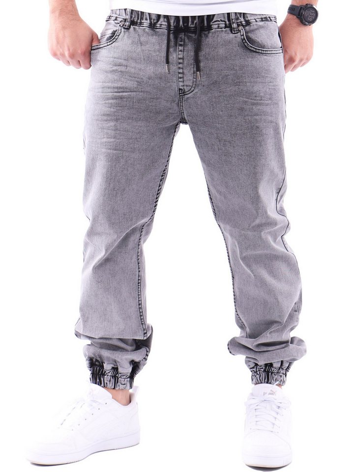 Reslad Stretch-Jeans Reslad Used Look Jeans-Herren Slim Fit Jogging-Hose RS-2073 Stretch Jogging-Denim Slim Fit von Reslad