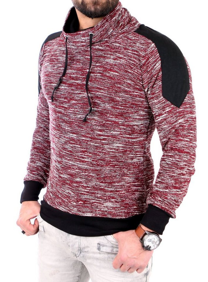 Reslad Strickpullover Reslad Herren Huge Collar Sweatshirt Pullover RS-105 (1-tlg) mit hohem Kragen von Reslad