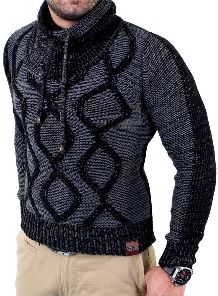 Reslad Strickpullover Reslad Herren Strickpullover Grobstrick Rollkragen Winter Pulli Männer (1-tlg) Strick-Pulli Männer Rollkragenpullover von Reslad