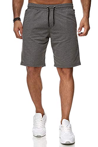Reslad Sweat-Shorts Herren Basic Sport Freizeit Kurze Sweat-Hose RS-5061 Anthrazit 2XL von Reslad