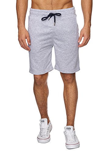 Reslad Sweat-Shorts Herren Basic Sport Freizeit Kurze Sweat-Hose RS-5061 Grau 2XL von Reslad