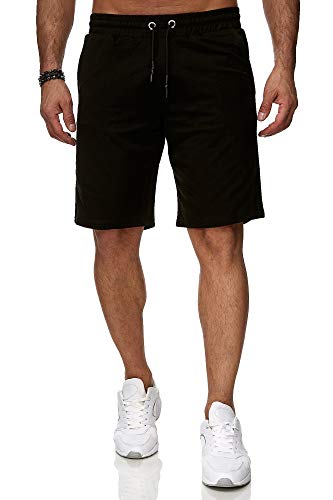 Reslad Sweat-Shorts Herren Basic Sport Freizeit Kurze Sweat-Hose RS-5061 Schwarz S von Reslad