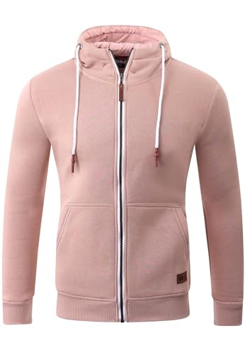 Reslad Sweatjacke Herren Kapuzenpullover | Hoodie Männer Zipper Pullover mit Kapuze Bequeme Baumwolle RS-1006 Beige 2XL von Reslad