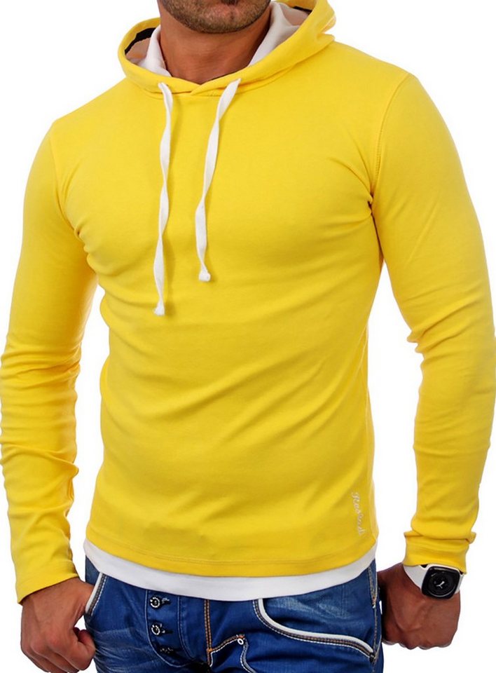 Reslad Sweatshirt Reslad Herren Kapuzen Sweatshirt RS-1003 (1-tlg) Kapuzensweatshirt Layer-Look von Reslad