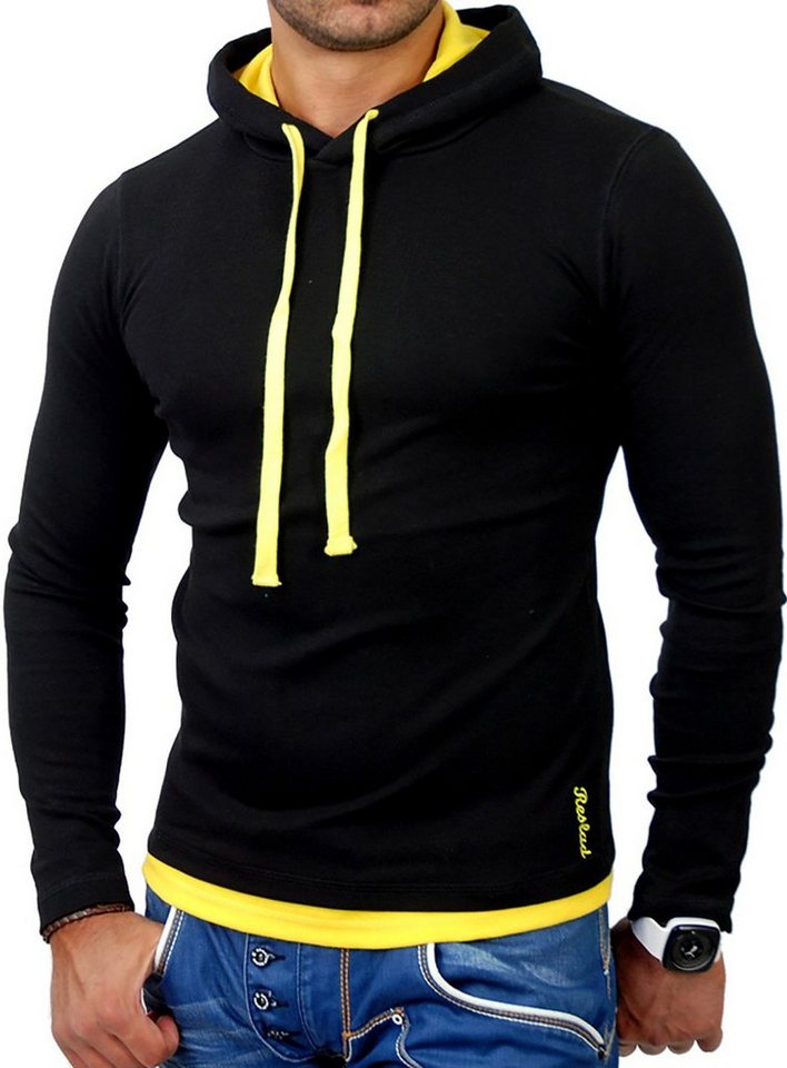 Reslad Sweatshirt Reslad Herren Kapuzen Sweatshirt RS-1003 (1-tlg) Kapuzensweatshirt Layer-Look von Reslad