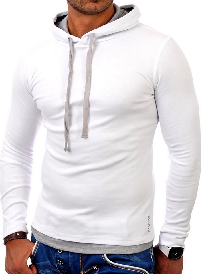 Reslad Sweatshirt Reslad Herren Kapuzen Sweatshirt RS-1003 (1-tlg) Kapuzensweatshirt Layer-Look von Reslad