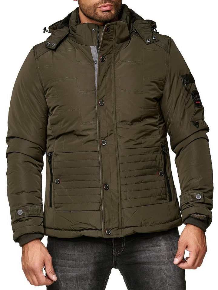 Reslad Winterjacke Herren-Jacke Winterjacke Männer-Jacke Parka Kapuzenjacke mit Teddy-Fle warme gesteppte Jacke mit Kapuze von Reslad