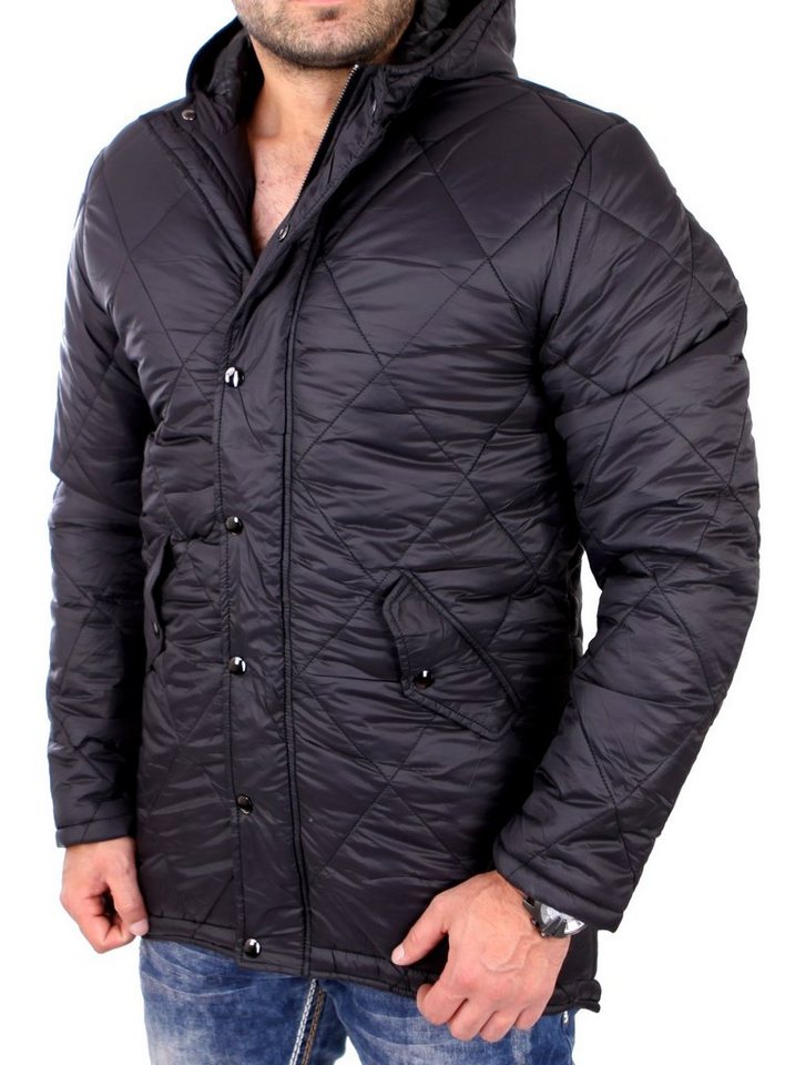 Reslad Winterjacke Reslad Winterjacke Herren Parka Anorak Stepp Kapuzen Jacke RS-501 warme gesteppte Jacke mit Kapuze von Reslad