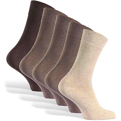 Socken Herren Herrensocken Braune 39 40 41 42 Brown Baumwollsocken Socks Baumwolle Business Männer Lange Strümpfe Casual Herrenstrümpfe Dünne Anzugsocken Größe Anzug Soken 10er Pack Gr.39-42 Braun von Reslad