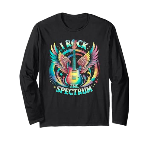 Mädchen Autismus World Tour Rock The Spectrum Mutter Langarmshirt von Respect Support Dad Warrior Inclusion Kindness