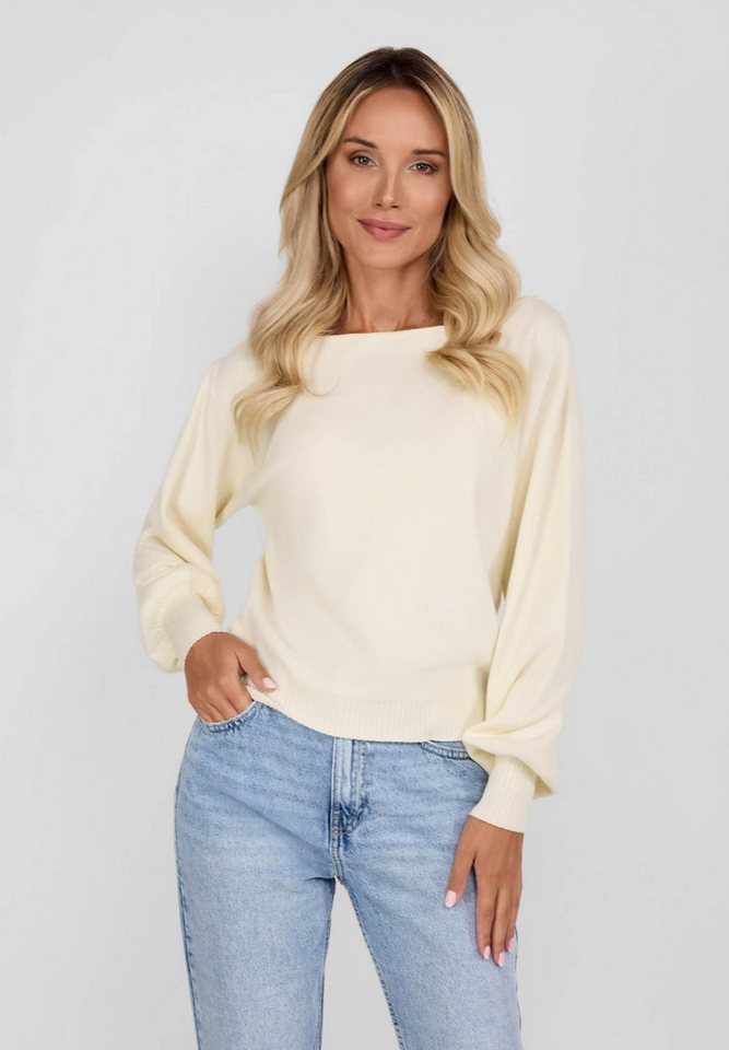 Respect Strickpullover Strickpullover mit Bündchen und Rundhalsausschnitt. (XS-XXL) von Respect