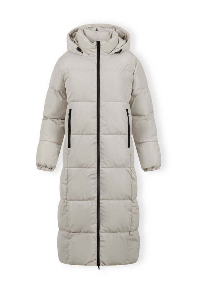 Respect Winterjacke Lange gesteppte Winterjacke mit Kapuze und Zipperdetails (XS-XXL) von Respect