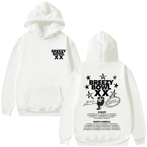 Hoodie Chris Rapper Brown Bowl XX Tour Herren Und Frauen Hoodies Mode Hip Hop Hooded Sweatshirt Herren Retro Oversized Hoodie XS-3XL-White||s von Respeto