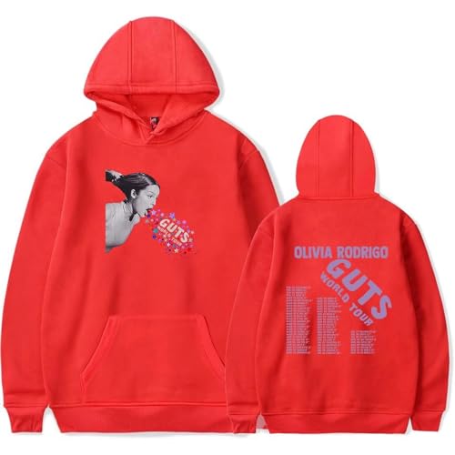 Hoodies Olivia Rodrigo Merch Guts Vampir Hoodies Sweatshirt Musikfans Oder Hoodies Sweatshirt Hip Hop Pullover XS-3XL-Black||XS von Respeto