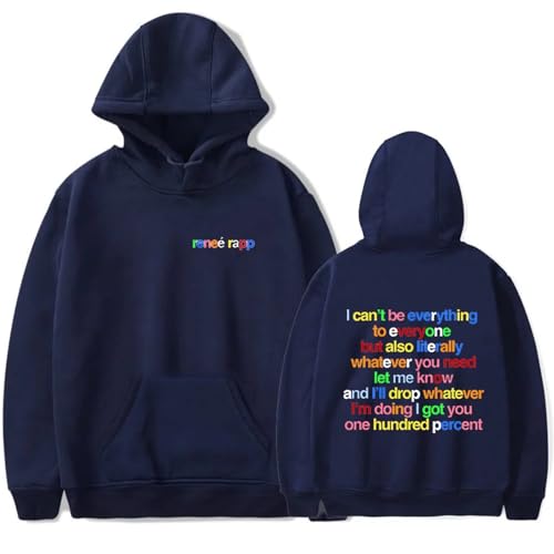 Kapuzenpullover Renee Rapp Langarm Sweatshirt Baumwolle Kapuzenpullover Herren Damen Hip Hop Kapuzenpullover Hip Hop Künstler Street Pullover XS-3XL-Black||XS von Respeto