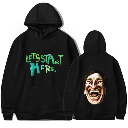 Respeto Hoodie Lil Yachty Let's Start Here Lustiger Bedruckter Pullover Winter-Kapuzenpullover Süßes Sweatshirt Für Männer Und Frauen Langarm Übergroßes Lässiges Sweatshirt XS-3XL-Black||XS von Respeto