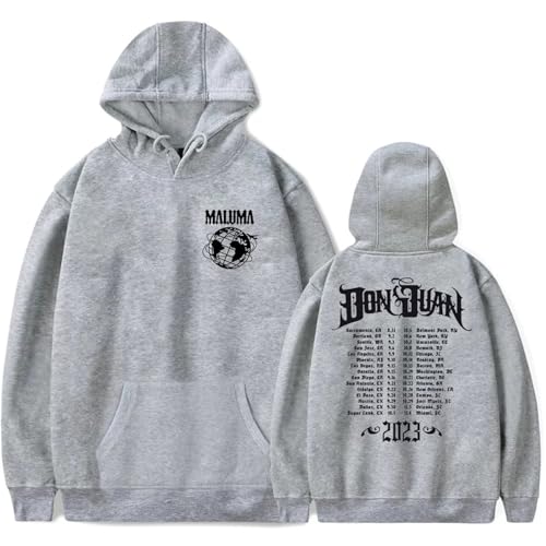 Respeto Hoodie Maluma Don Juan World Tour Konzert Peripherer Bedruckter Kapuzenpullover Winter Herren- Und Damen-Kapuzenpullover Cosplay Rundhals Langarm XS-3XL-Black||XS von Respeto