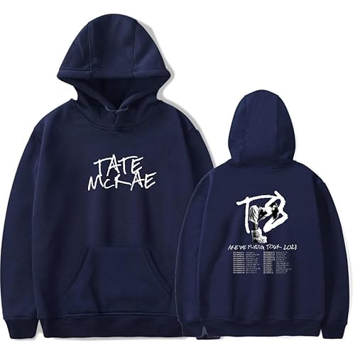 Respeto Hoodies Tate McRae Are We Flying Bedruckte Hoodies Damen Herren Langarm Pullover Sweatshirts Sänger Hip Hop Street Tops XS-3XL-Black||XS von Respeto