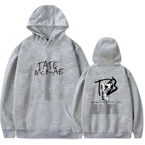 Respeto Hoodies Tate McRae Are We Flying Bedruckte Hoodies Damen Herren Langarm Pullover Sweatshirts Sänger Hip Hop Street Tops XS-3XL-Black||XS von Respeto