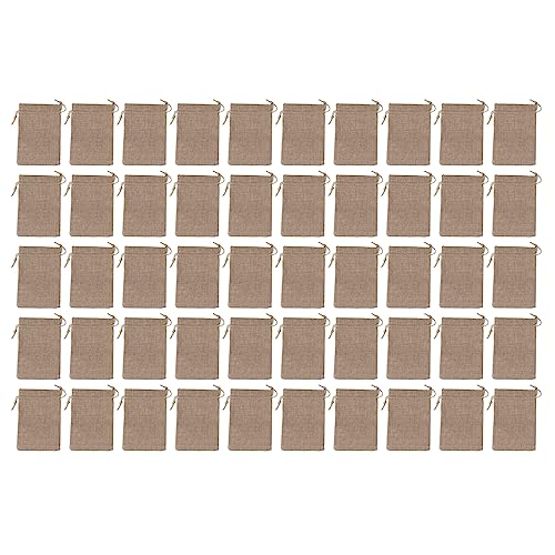Resefinem 50pcs Sackleinengeschenkbeutel mit weicher und komfortabler Leinenschmuckbeutel ideal für Hochzeiten Partys und DIY -Handwerkshandwerk von Respicefinem