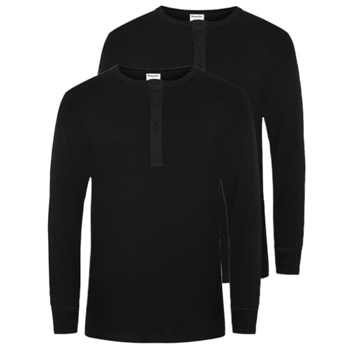 Resteröds - Basic - Langarmshirt - 2er Pack (L Schwarz) von Resteröds
