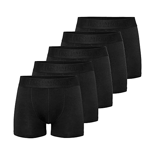 Resteröds Boxershorts Herren (5er Pack) Ultra Soft Touch - FSC Zerifiziert - 5X Schwarz, L von Resteröds