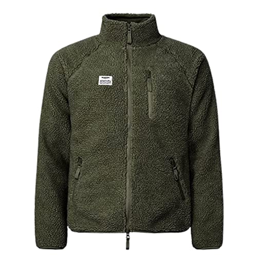 Resteröds Fleece Pullover für Männer, Herren Outdoor Pullover aus recyceltem Polyester, Warmer Teddy Fleece Pullover mit 1/4 ReiÃŸverschluss, schwarz, S von Resteröds