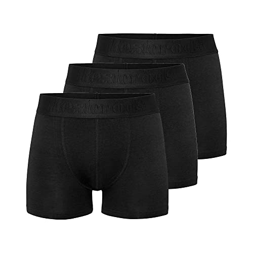 Resteröds - Retroshorts 'Gunnar' - Herren - 3-Pack - enganliegende Boxershorts aus Viskose (aus Bambus-Cellulose) - FSC Zerifiziert - Schwarz - S von Resteröds