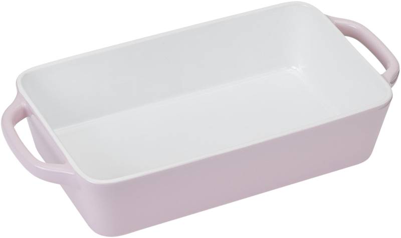 RESTO Kitchenware Auflaufform "Fornax Backform Groß Hoher Rand Lasagneform Antihaftbeschichtet" Keramik 1 Stk. tlg. Rechteckig aus Keramik, rosa, in 2 Größen, für Brot, Lasagne, Brownie von Resto Kitchenware