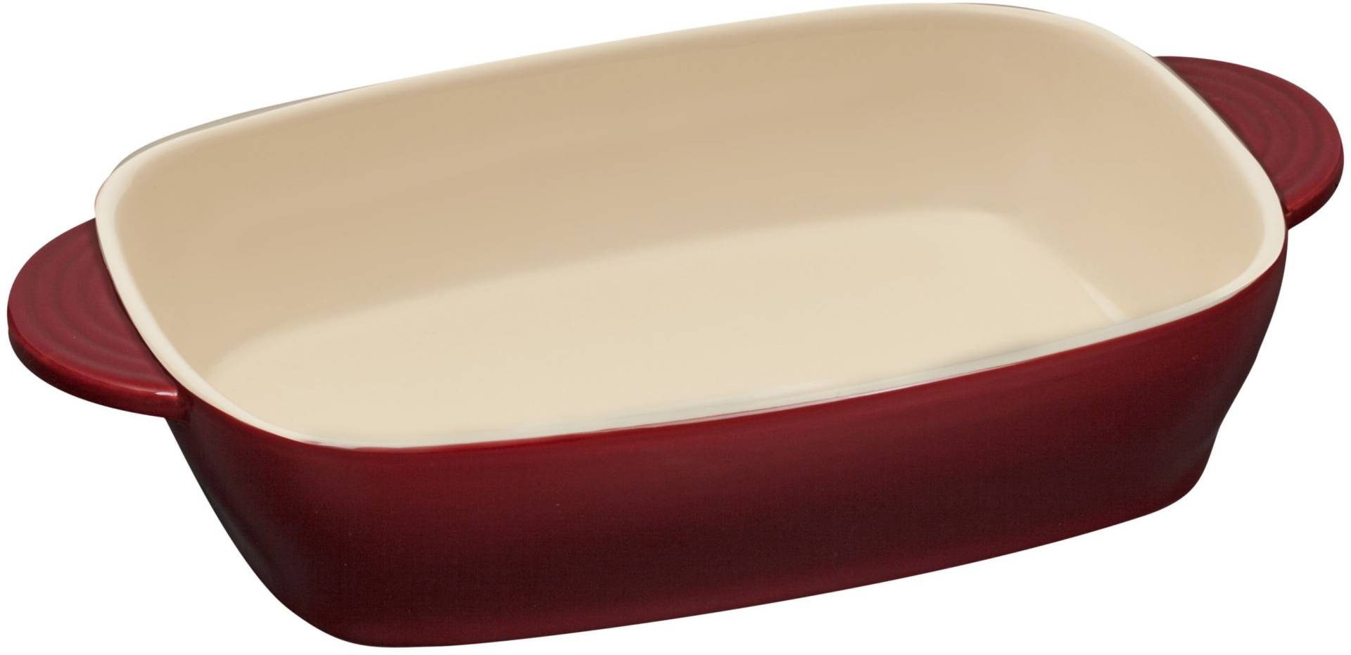RESTO Kitchenware Auflaufform "Fornax Backform Lasagneform Ofenform Spülmaschinengeeignet" Keramik 1 Stk. tlg. Rechteckig aus Keramik, rot, in 2 Größen, für Brot, Lasagne, Brownie von Resto Kitchenware