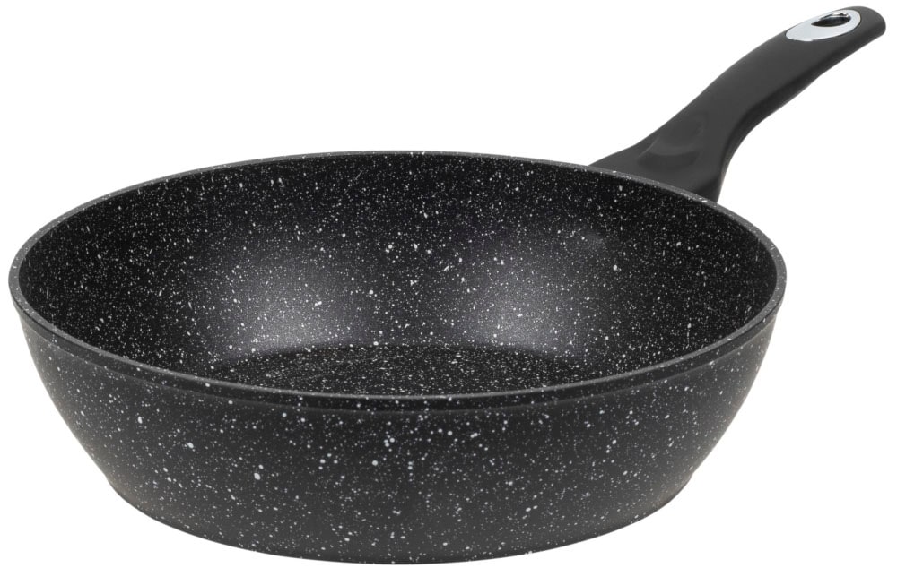 RESTO Kitchenware Bratpfanne "Antlia, tiefe Pfanne mit ergonomischem Soft-Touch-Griff" Aluminium 1 Stk. tlg. Marmor-Antihaftbeschichtung, 4-lagig, für alle Herdarten geeignet von Resto Kitchenware