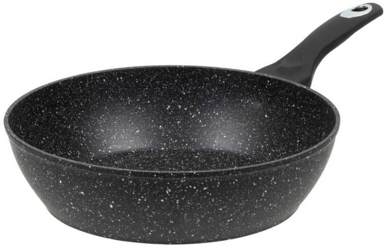 RESTO Kitchenware Bratpfanne "Antlia, tiefe Pfanne mit ergonomischem Soft-Touch-Griff" Aluminium 1 Stk. tlg. Marmor-Antihaftbeschichtung, 4-lagig, für alle Herdarten geeignet von Resto Kitchenware