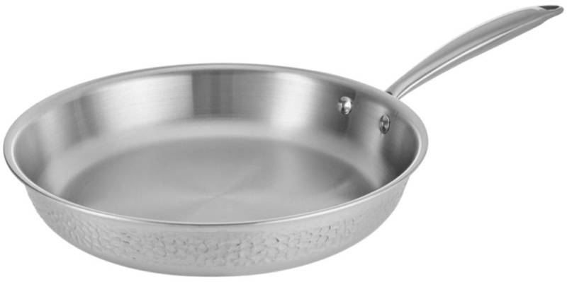 RESTO Kitchenware Bratpfanne "Crater Pfanne aus Tri-Ply (Edelstahl + Aluminium + Edelstahl) ofenfest" Edelstahl 18/10 1 Stk. tlg. Energieeinsparung 25% durch die dreilagige Basis von Resto Kitchenware