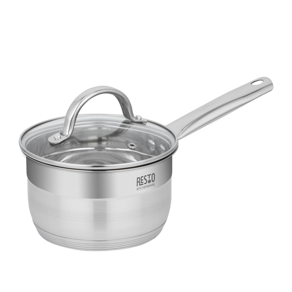 RESTO Kitchenware Kasserolle "Rigel, Soßentopf 1,9 l, energiesparend und spülmaschinenfest" 2 Stk. tlg. Edelstahl 18/10 von Resto Kitchenware
