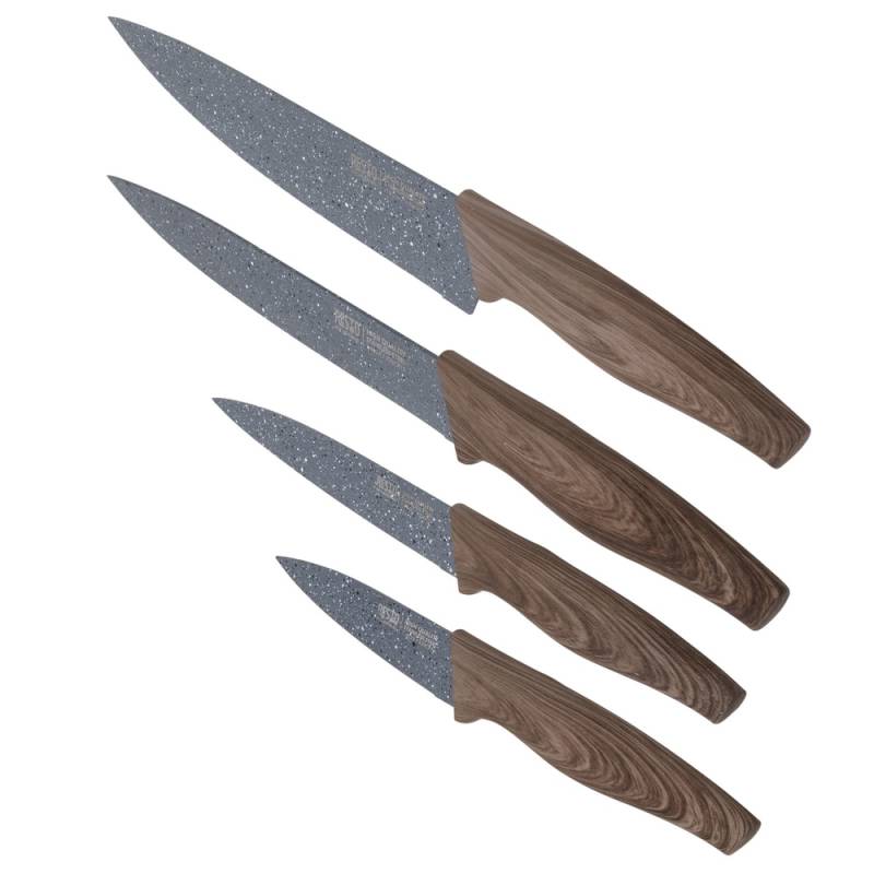 RESTO Kitchenware Messer-Set "Aquila, Edelstahlmesser 4-teilig in Magnet-Geschenkbox" Kochmesser, Tranchiermesser, Universalmesser, Gemüsemesser von Resto Kitchenware