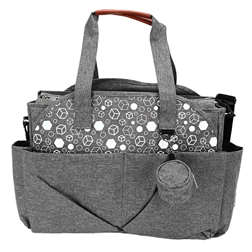 Wickeltasche Multi Pockets Grau Tragbare Windel Tote Large Size mit Schnullertasche Strap für Eltern Outdoor Reisen von Restokki