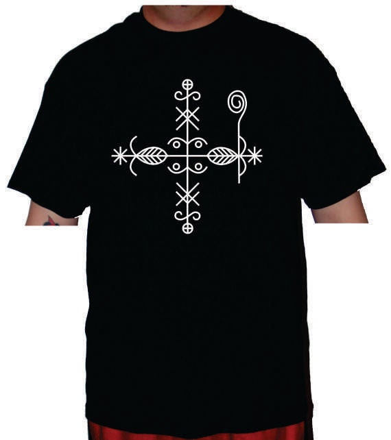 Papa Legba Veve Männer Oder Frauen Schwarz T-Shirt Racerback Tank-Top Papa Legba Veve Männer Oder Frauen Schwarz T-Shirt Racerback Tank-Top von RestrictedWearzBSI