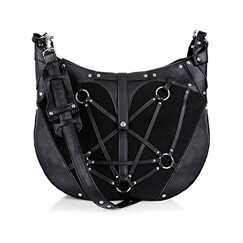 PENTAGRAM HOBO BAG - Black, harness Purse, occult, black fashion von Restyle Clothing