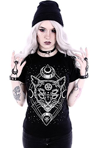 Restyle Galaxy Cat Okkulten Katze T-Shirt Top von Restyle