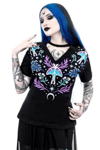 Restyle T-Shirt Moonglow (DE/NL/SE/PL, Alphanumerisch, XL, Regular, Regular, schwarz) von Restyle