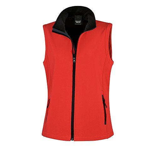 Result Core Damen Softshell-Weste, bedruckbar (2XL) (Rot/Schwarz) von Result