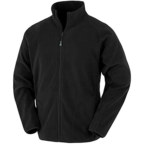 Result Genuine Recycled Herren Microfleece-Jacke, Schwarz, 3XL von Result Genuine Recycled