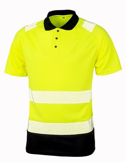 Result Genuine Recycled Safety Workwear Hi Viz Polo Shirt Berufsbekleidung Atmungsaktiv Reflektierend von Result Genuine Recycled