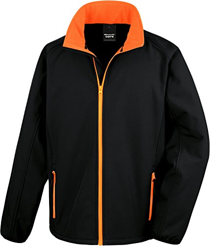 Core Printable Soft Shell - Farbe: Black/Orange - Größe: L von Result