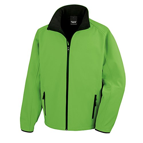 Core Printable Soft Shell - Farbe: Vivid Green/Black - Größe: XXL von Result